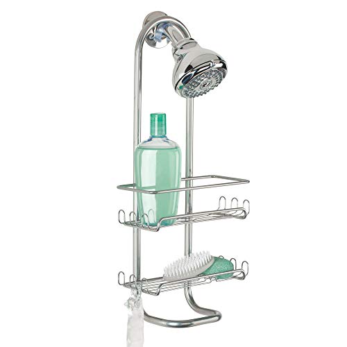 InterDesign Classico Hanging Shower Caddy - Bathroom Storage Shelves for Shampoo, Conditioner and Soap, Silver