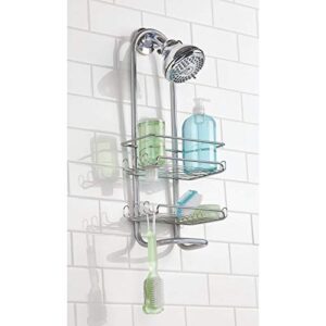 InterDesign Classico Hanging Shower Caddy - Bathroom Storage Shelves for Shampoo, Conditioner and Soap, Silver