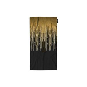 beabes gold vertical stripes black hand towel luxury variable width lines geometric urban soft hand towel for sport gym bathroom travel 30lx15w inch polyester