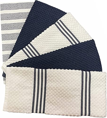 Set of 5, 100% Ring-Spun Cotton Terry Oversized Kitchen Towel, Hand Towel with Hanging Loop, 450 GSM Ultra Absorbent, Heavy Duty, Maximum Softness, Great for Kitchen or Household Size: 16” x 26”