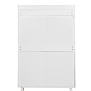 Yoluckea Shoe Cabinet with 3 Flip Drawers, Modern White Freestanding Shoe Rack Storage Organizer with Top Shelf, 3-Tier Shoe Storage Cabinet for Entrance Hallway (White)