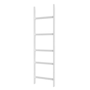 WTZ Blanket Ladder, 5-Layer Towel Racks, Blanket Holder with Anti-Slip Construction Home Decor, Decorative Blanket, Quilt, Towel, Scarf Ladder Shelves for Livingroom, Bedroom, Bathroom, White