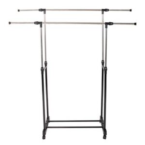 wenyuyu clothing garment rack with with shoe storage shelf - stainless steel clothes organizer rack - multi-purpose entryway shelving unit for home office bedroom (yj-04)