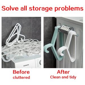 Hanger Organizer, Wall Mount Clothes Rack Organizer for Washing Machine, Hanger Stacker for Closet Laundry Room, Smart Way to Save Closet Space, Organizer Anti-Slip Grey