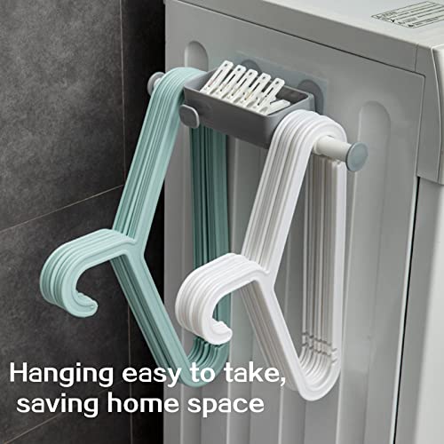 Hanger Organizer, Wall Mount Clothes Rack Organizer for Washing Machine, Hanger Stacker for Closet Laundry Room, Smart Way to Save Closet Space, Organizer Anti-Slip Grey