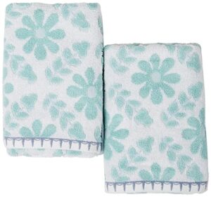 caro home 2 pk dorina hand towel set hand towel white multi