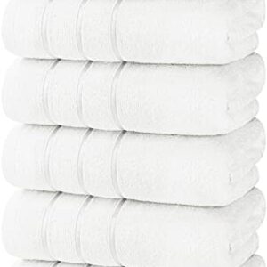 Utopia Towels - 6 Pack Viscose Hand Towels Set, (16 x 28 inches) 100% Ring Spun Cotton, Ultra Soft and Highly Absorbent 600GSM Towels for Bathroom, Gym, Shower, Hotel, and Spa (White)