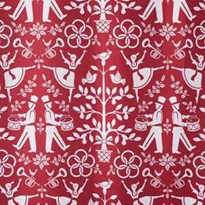 SKL Home Vern Yip Christmas Carol Shower Curtain, 70 x 72 Inches, Red