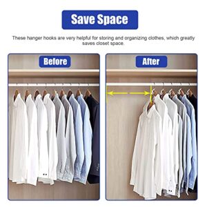 80Pcs Stackable Clothes Connection Hook Organizing Hangers Saving Home Space,Space Saver with Sturdy Plastic