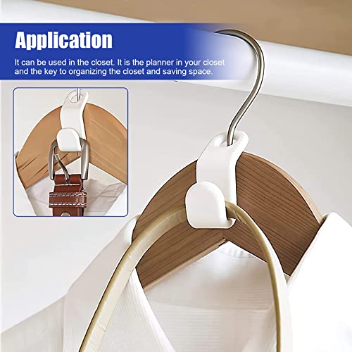 80Pcs Stackable Clothes Connection Hook Organizing Hangers Saving Home Space,Space Saver with Sturdy Plastic