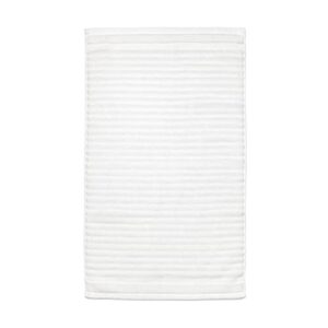 MARTHA STEWART Textured 100% Cotton Bath Towels Set - 6 Piece Set | 2 Bath Towels - 2 Hand Towels - 2 Washcloths| Quick Dry Towels | Plush Towels | Absorbent | Ideal For Everyday Use | White Towels