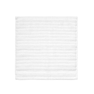 MARTHA STEWART Textured 100% Cotton Bath Towels Set - 6 Piece Set | 2 Bath Towels - 2 Hand Towels - 2 Washcloths| Quick Dry Towels | Plush Towels | Absorbent | Ideal For Everyday Use | White Towels