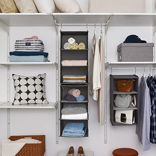 GRANNY SAYS Bundle of 1-Pack Hanging Organizer for Walk-in Closet & 1-Pack Closet Hanging Shelves