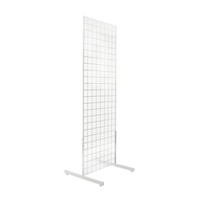 only garment racks grid unit, 2' x 6' with legs, white