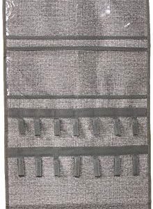 Whitmor Hanging Jewelry Organizer File Crosshatch Gray