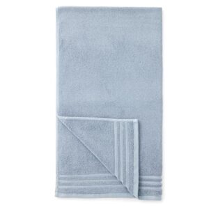 Amazon Basics Cotton Bath Towel Set, Made with 30% Recycled Cotton Content - 6-Piece, Blue