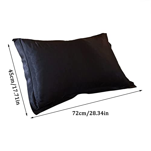 LOYE Set of Two Silk Pillowcases Solid Color Faux Silk Pillowcase Silk No Zipper Envelope Pillow Pillow Cover Solid Throw Pillow Covers (A, One Size)