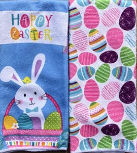 easter bunny kitchen hand towels decorative towels set of 2 fun