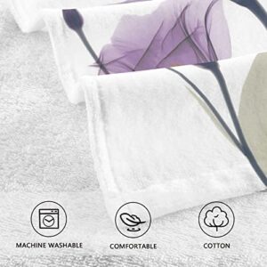 senya Towels Cotton Hand Towels Pack of 2, Lavender Hope Flowers Ultra Soft Highly Absorbent Towels for Bathroom, 16x28 Inches