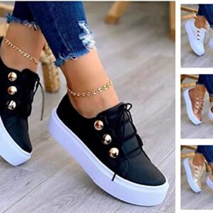 LucaSng Stylish and Comfortable Women's Casual Shoes with Thick Soles and Round Toes