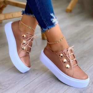 LucaSng Stylish and Comfortable Women's Casual Shoes with Thick Soles and Round Toes