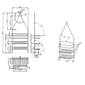 R FLORY 2 Tier Shower Rack Caddy Bathing Shelf Shower Head Hanging Rack Wall Mount Bathroom Room Saver Container …