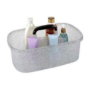 bath bliss granite look shower caddy | college | bathroom | holds soaps & shampoo | cleaning supplies | grey
