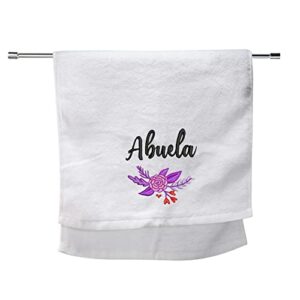 pxtidy abuela towel gift for grandma in spanish embroidered wash towel abuela grandma hand towel grandma birthday gift new grandmother gift