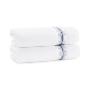 aston & arden aegean ombre bath towels - (pack of 2) oversized ultra soft thick & absorbent, 100% ringspun turkish cotton bathroom towel for spa, hotel, 600 gsm, 30 x 60 in, crystal blue