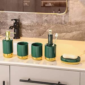 CZDYUF Washing Table Toiletry Set Pieces Bathroom Five-Piece Set Toothbrush Mouthwash Cup Model Room Bathroom Decoration