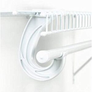 3 x SuperSlide White Closet Rod Support Pack of 2