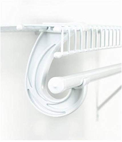 3 x SuperSlide White Closet Rod Support Pack of 2