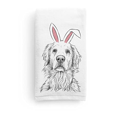 Inkopious Easter Golden Retriever Decorative Hand Towel Bathroom and Kitchen Decoration Décor