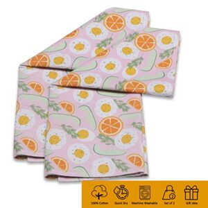 SunMoonSky Hand Bath Towels 100% Cotton Placemats 14 x 19 Inch, Hand Bath Towels or Cotton Placemats Set of 2 Collection of The Elegant Styles and Quality Fabrics for Every Occasion. (Lemon)