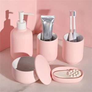 CZDYUF Five-Piece Bathroom Toothbrush Mouthwash Cup Gift Wash Set Decoration Storage Bathroom