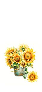 jalibei a vase of sunflowers hand towels 13.6 x 29' for household daily use | home decoration | carry-on hotel gym spa