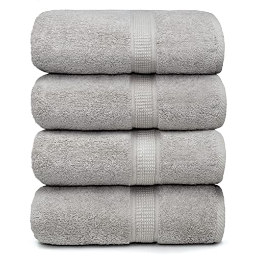 Ariv Towels - Premium Bamboo Cotton Bath Towels - Natural, Ultra Absorbent and Eco-Friendly 30" X 52" (Platinum)