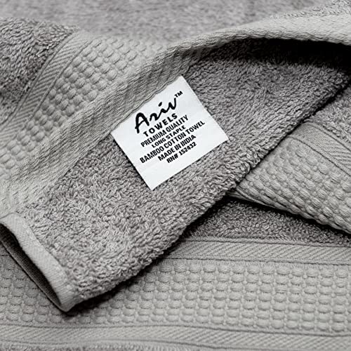 Ariv Towels - Premium Bamboo Cotton Bath Towels - Natural, Ultra Absorbent and Eco-Friendly 30" X 52" (Platinum)