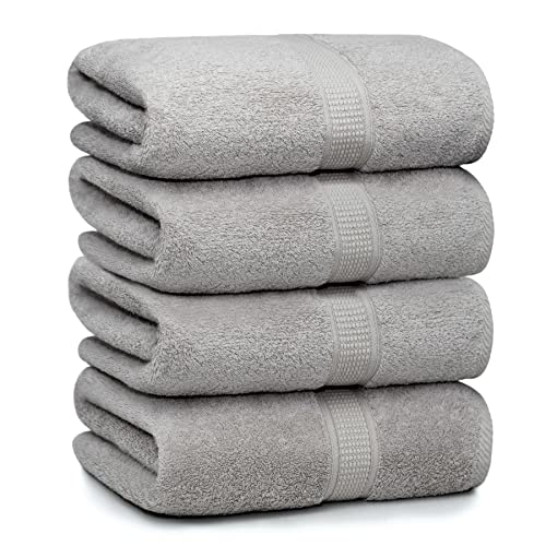 Ariv Towels - Premium Bamboo Cotton Bath Towels - Natural, Ultra Absorbent and Eco-Friendly 30" X 52" (Platinum)