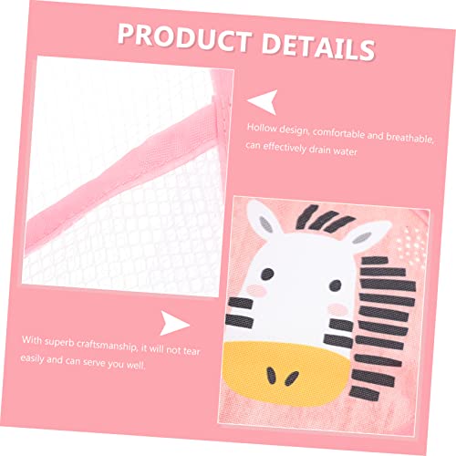 Kisangel Infant Bath Toys Household Bag -Zebra Pouch Caddy Toy Organizer Bathtub for Hanging Bathroom Shower with Bath Net Holder Baby Storage Multipurpose Mesh Hooks Kids Bath Toys