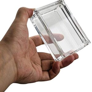 Sizikato Clear Acrylic Q-Tip Holder Bathroom Cotton Swab Dispenser.