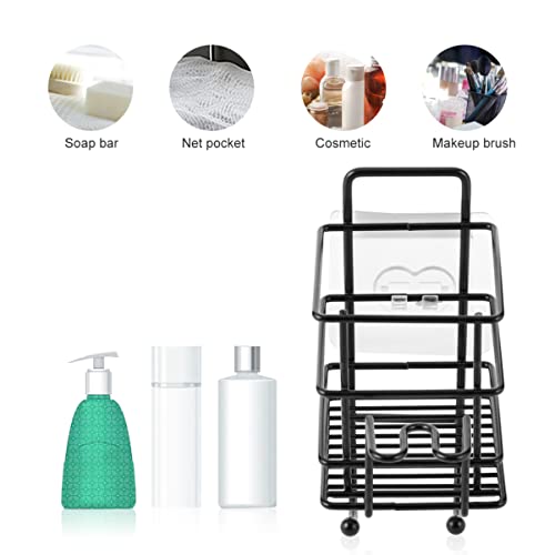 Zerodeko Shelving Brackets Wall Rack Shelf Shower Shower shower shelves shower basket shower rack Organizer Shelf, Adhesive Wall Mount Shelves Toothbrush Holders Wall Mounted