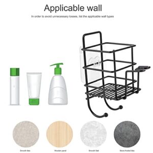 Zerodeko Shelving Brackets Wall Rack Shelf Shower Shower shower shelves shower basket shower rack Organizer Shelf, Adhesive Wall Mount Shelves Toothbrush Holders Wall Mounted