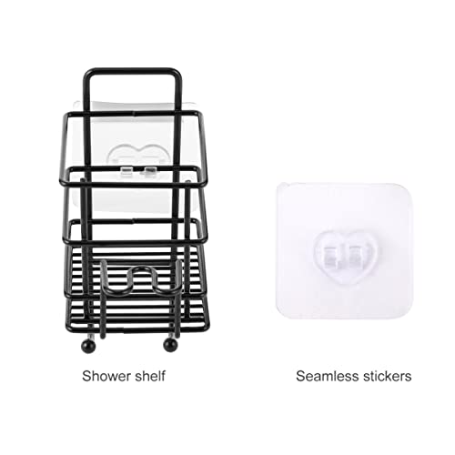 Zerodeko Shelving Brackets Wall Rack Shelf Shower Shower shower shelves shower basket shower rack Organizer Shelf, Adhesive Wall Mount Shelves Toothbrush Holders Wall Mounted