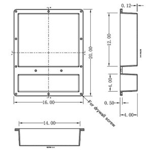 Suteck 16" x 20" Shower Niche Double Shelf - Yellow Rectangle Shower Cube Shower Niche,Ready for Tile Niche for Bathroom,Niche Shower Storage