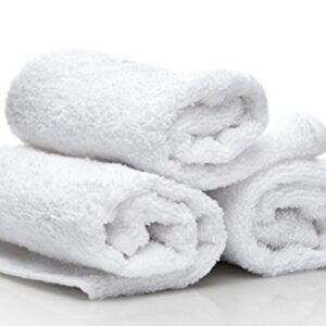 Utopia Towels Cotton Washcloths Set - 100% Ring Spun Cotton, Premium Quality Flannel Face Cloths, Highly Absorbent and Soft Feel Fingertip Towels (24 Pack, White)