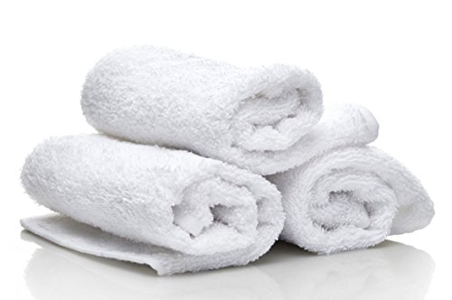 Utopia Towels Cotton Washcloths Set - 100% Ring Spun Cotton, Premium Quality Flannel Face Cloths, Highly Absorbent and Soft Feel Fingertip Towels (24 Pack, White)