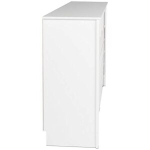 Trent Home Engineered Wood 36 Cubby Versatile Wooden Shoe Cubby Console in White