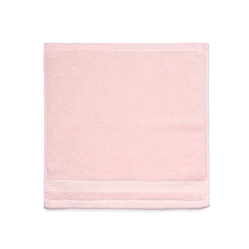 MARTHA STEWART 100% Cotton Bath Towels Set - 6 Piece Set | 2 Bath Towels - 2 Hand Towels - 2 Washcloths | Quick Dry Towels | Plush Towels | Absorbent | Ideal For Everyday Use | Blush Pink Towels