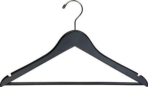 The Great American Hanger Company Black Wooden Suit Clothing Hangers